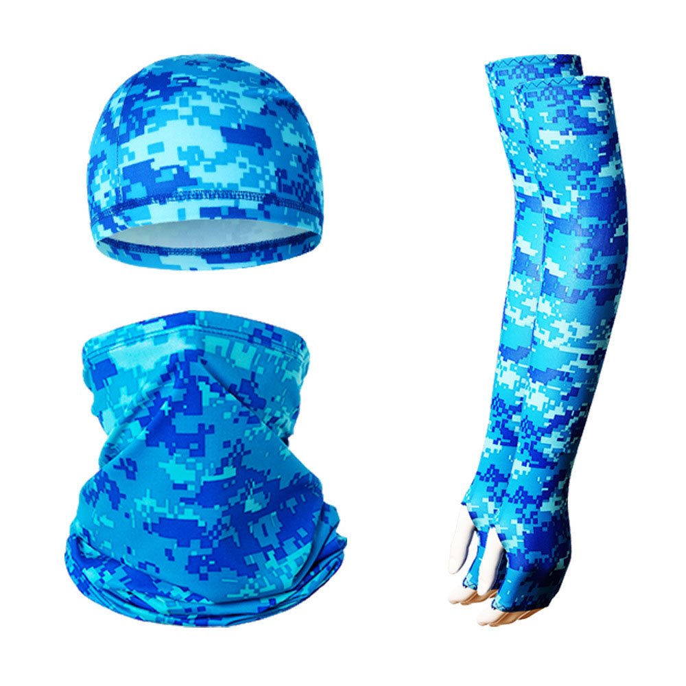 3pcs/Set Cooling Bandana & Arm Sleeve & Helmet Liner Cap For Men Women Motorcycle Cycling Outdoors Sports - Image 3