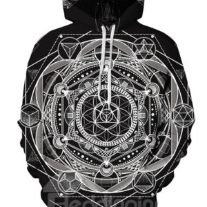 3D Structural Pattern Men Sweater Long Sleeve Cool Hoodies