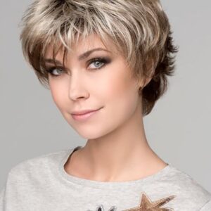 Synthetic Hair Capless Wavy Short 120% Wigs Heat Resistant Natural Looking Daily Party Wigs Cosplay Wigs with Natural Bangs with Free Wig Cap