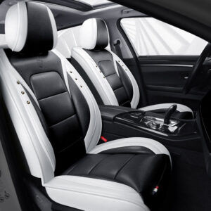 Sport Style 360¡ã Full Enclosure Design Skin-Friendly Leather Wear-Resistant And Durable Three-Dimensional Fullness Airbag Compatible 5-Seater Universal Fit Seat Covers for SUV Sedan Pick-up Truck