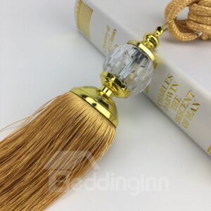 Crystal Ball Tassels Curtain Tie Backs Valance Decoration No Fading 1 Pair