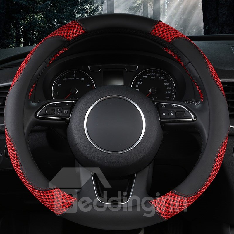 Sports Style Multi-Colored Embossing Pattern Anti-Slip Durable Breathable & Odor Free Steering Wheel Cover - Image 4