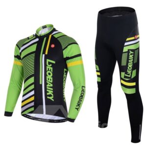 Men's Cycling Clothing Set Breathable Quick Dry Long Sleeve Jersey Stripe
