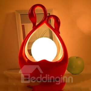 Gorgeous Graceful Swan Design Resin Bedroom Table Lamp