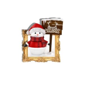 3D Merry Christmas Snowman PVC Waterproof Eco-friendly Self-Adhesive Wall Stickers