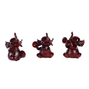 Elephant Handicraft Creative Household Porch Decoration 3 Small Elephant In All