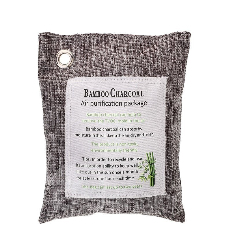Activated Bamboo Charcoal Bags Air Purifying Bags Natural Air Purifier Freshener Neutralizer Filter Odor Remove Eliminator Deodorizer Moisture Absor for Home, Car, Closet, Bathroom (5 Pack, 200g Each)