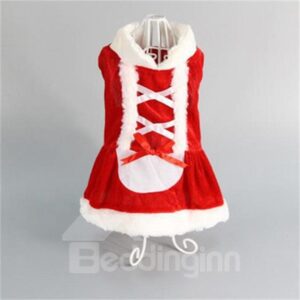 Dog Costume Christmas Pet Clothes Winter Hoodie Coat Dress