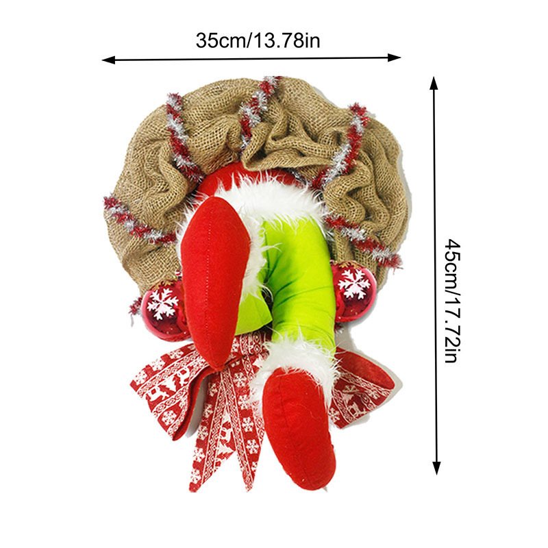 Christmas Thief Wreath Creative Front Door Decoration Christmas Family Decoration Props - Image 2