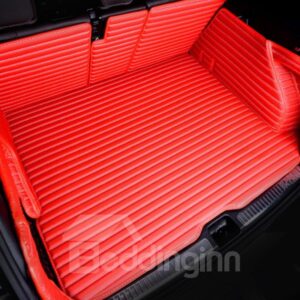 4 Color Solid Stripes Pattern Waterproof Car Trunk Mat For Tesla