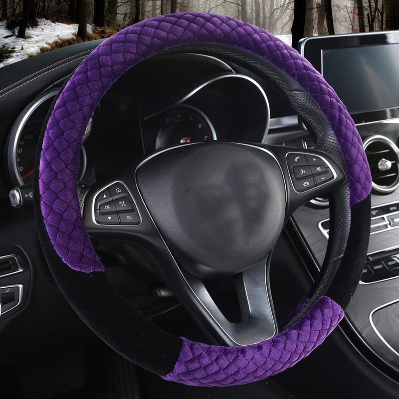 Car Winter Steering Wheel Cover Four Seasons Plush Handle Cover - Image 5
