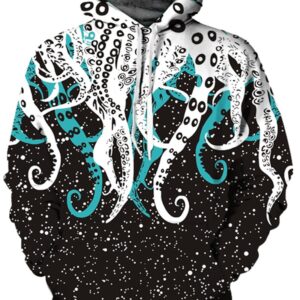 Long Sleeve Octopus Tentacles Pattern 3D Painted Hoodie