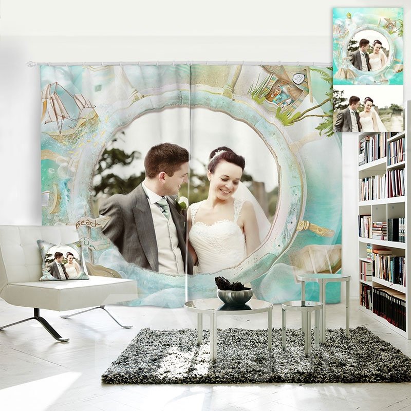3D Personal Picture Customization Creative Polyester Curtain - Image 7