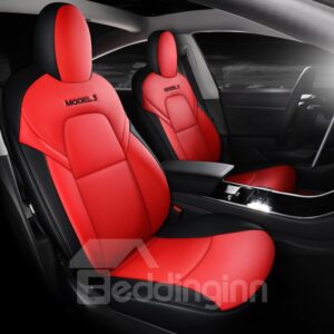 Tesla Car Seat Cover PU Leather Cover All Season Protection Wear Resistant Dirt Resistant and Durable Easy to Install and Clean for Tesla Model 3