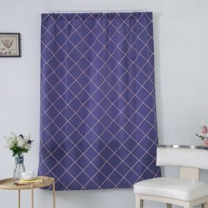Modern Purple Geometric Pattern Roman Blinds Blackout Curtains Pull-up Curtain 1 Piece Waterproof Polyester