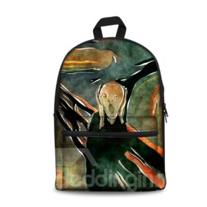 Artwork 'The Scream' by Edvard Munch Pattern School Outdoor for Man&Woman Backpack