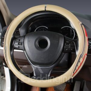 High-quality Leather Fabric Wear-resistant Dirt-resistant and Non-slip Suitable for 98% of Cars Steering Wheel Covers