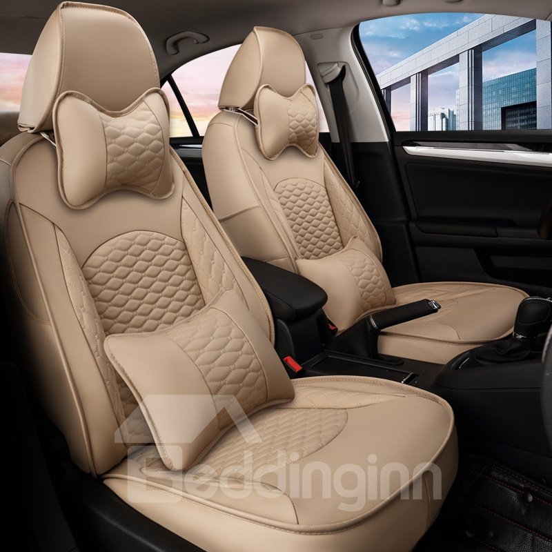 Antique Water-proof Exquisite Leather Custom Car Seat Covers - Image 2