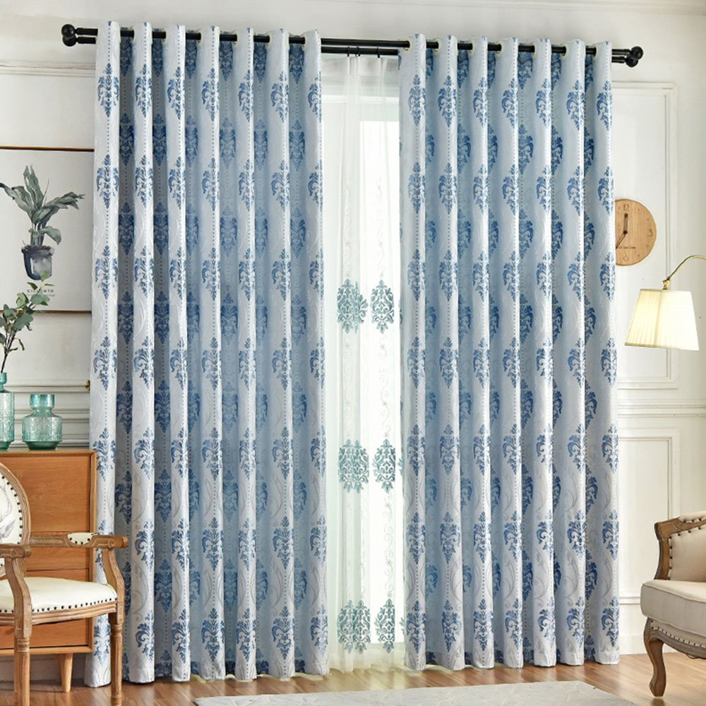 Modern High-end Jacquard Shading Curtains Silky Fabric Blackout Curtains for Living Room Bedroom Decoration Custom 2 Panels Drapes No Pilling No Fading No off-lining Heat insulation Sun Protection - Image 6