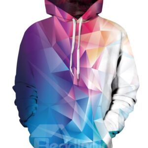 Abstract Rhombus Geometric 3D Hoodie Couple Student Long-Sleeved Unisex Polyester Sweater Fashion Pullover Autumn and Winter Hoodies