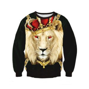 Long Sleeve Lion King Pattern 3D Painted Hoodie