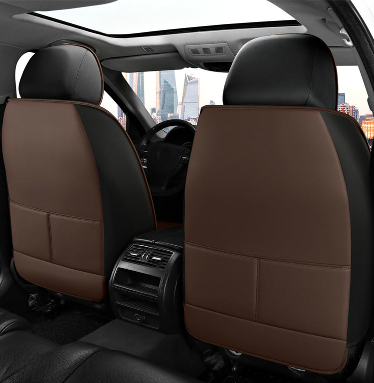 Universal Car Seat Cover Suitable for 5-Seater Sedan SUV Faux Leather Geometric Pattern - Image 9