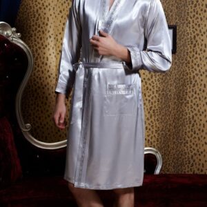 Luxurious Handsome Men's Long Sleeve Sexy Bathrobe