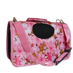 Pink Flowers Portable Dog Carriers