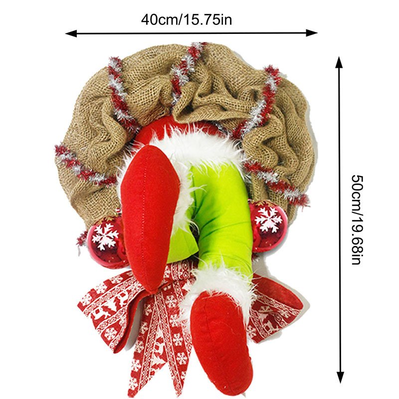 Christmas Thief Wreath Creative Front Door Decoration Christmas Family Decoration Props