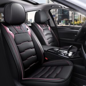 Sport Style 5-seater Full Coverage Skin-friendly & Wear-resistant Man-made Leather Detachable Full Head Cap Multilayer High Quality Breathable Composite Material Universal Fit Seat Covers Suitable for Auto Truck Van SUV