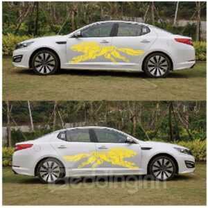 Lifelike 3D Creative Running Unique Strong Wolf Car Body Stickers
