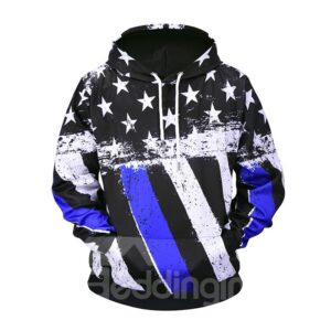 Pullover Casual Style Digital Graphic Kangaroo Pocket 3D Painted Hoodie
