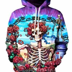 Halloween Loose Model Bright Color Cool Design 3D Painted Hoodie