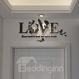 Creative Acrylic Love and Letters Home Decorative Wall Stickers