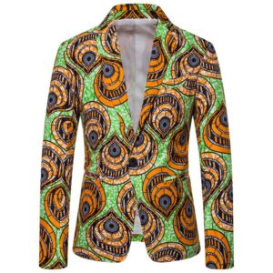 Casual Fashion Men's Suit Jackets Green One Button Notched Lapel Dress Coats Slim Fit Leisure Blazer Suitable for Party Festival Daily