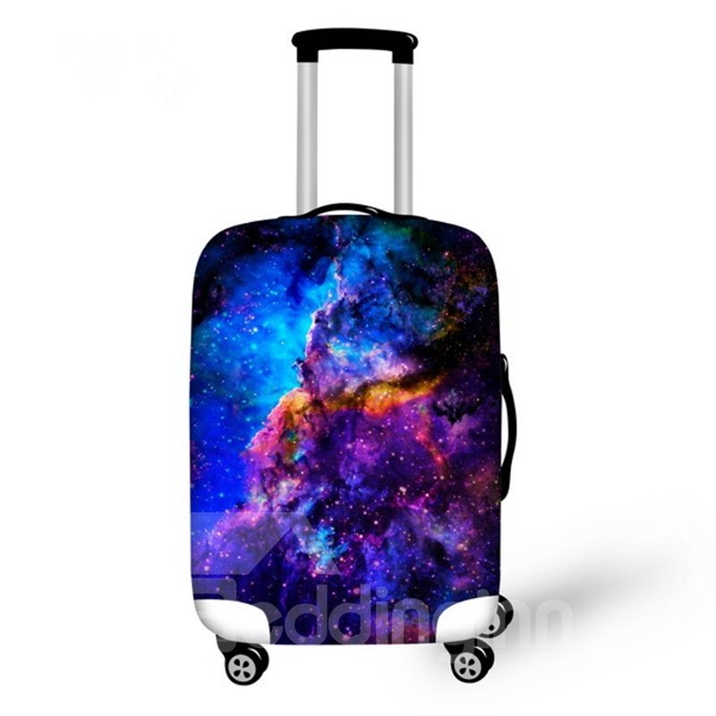Blue Cloud Galaxy Pattern 3D Painted Luggage Cover - Image 2