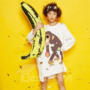 Stunning Vivid 3D Banana Shape Throw Pillow