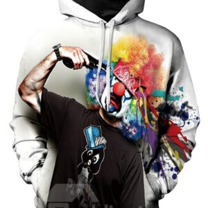 Fashion Long Sleeve Clown Pattern 3D Painted Hoodie