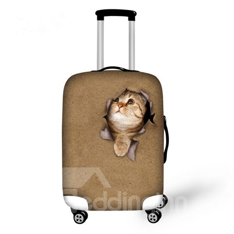 Cat With Dollars Pattern 3D Painted Luggage Cover - Image 6