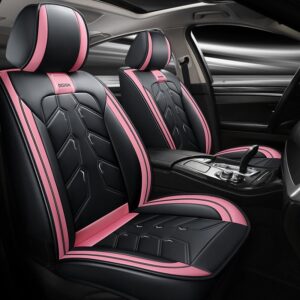 Sport Style Full Coverage Skin-friendly & Wear-resistant Leather Detachable Full Head Cap Multilayer High Quality Breathable Composite Material 5-seater Universal Fit Seat Covers for SUV Sedan Pick-up Truck