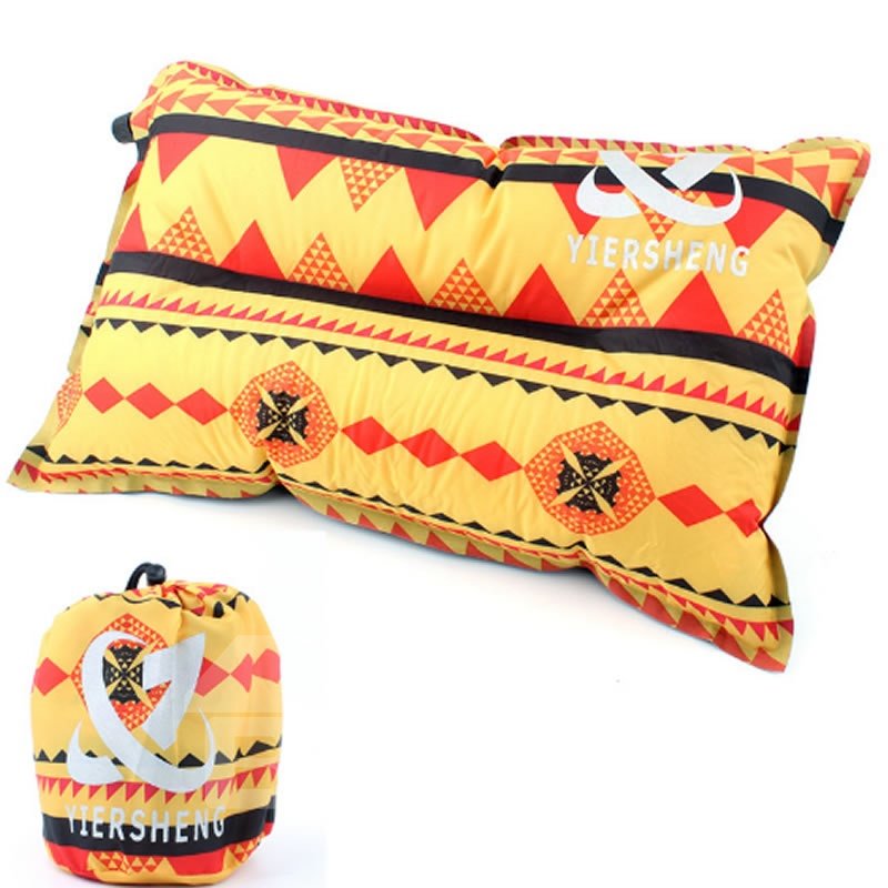Outdoor Self Folk Style Inflatable Camping Lightweight Travel Pillow - Image 2