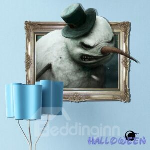 Halloween Fierce-Looking Monster in Top Hat 3D Wall Sticker