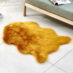 Ultra Soft Faux Sheepskin Fur Rug Fluffy Area Rug Shag Rug Carpets for Bedroom Living Room
