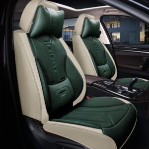Detachable Headrest Ergonomic Design Comfortable and Breathable Hard-wearing Dirt-proof Scratch Proof Not Easy to Fall Off 5 Seats Universal Fit Seat Covers