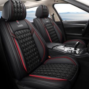 Car Seat Covers Full Coverage Detachable Head Cap 3D Balloon Decompression Technology Wear-resistant Durable Skin-friendly Man-made PU Leather Airbag Compatible 5-seater Universal Fit Seat Covers