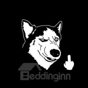 Cartoon Style Arrogant Husky PET Car Stickers