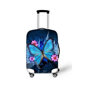 Charming Royal Butterfly Pattern 3D Painted Luggage Protect Cover