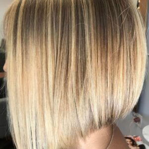 Short Bob Hairstyles Women's Ombre Color Straight Synthetic Hair Capless Wigs 14Inches