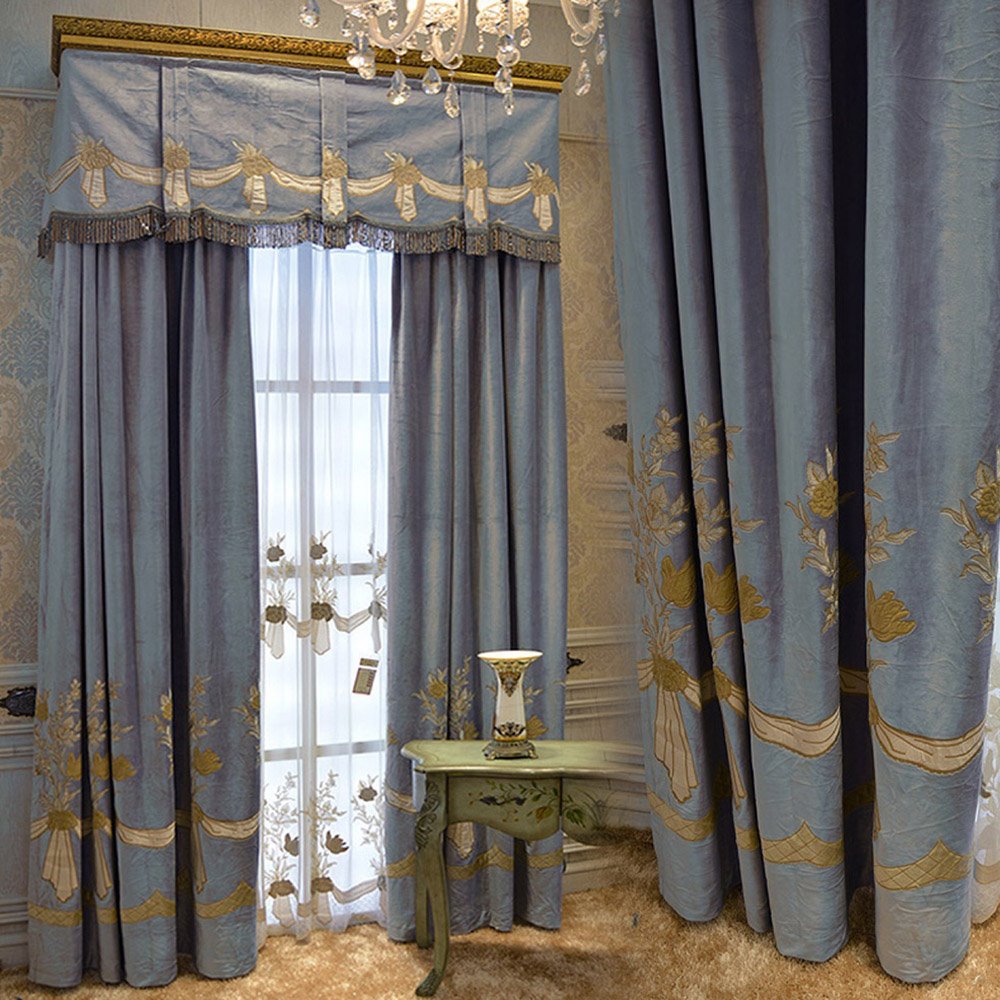 European Embroidery Sheer Curtains Floral Sheer for Living Room Bedroom Decoration Custom 2 Panels Breathable Voile Drapes No Pilling No Fading No off-lining Polyester - Image 5