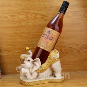 Creative and European Retro Lovely Elephant Table Decoration Wine Holder